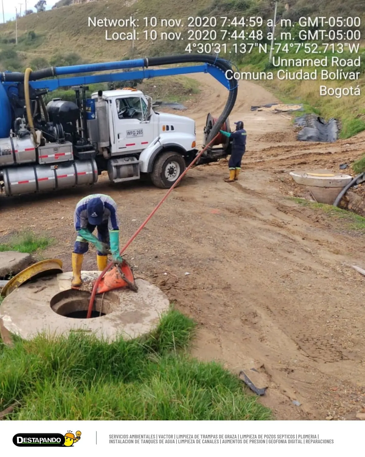 Servicio de Vactor 24 horas en Bogotá